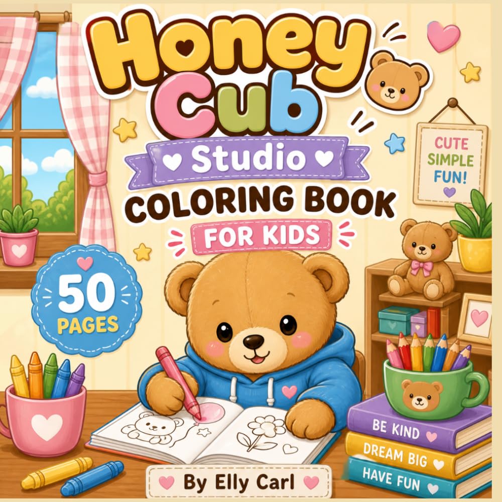 Honey Cub Studio: Coloring book for kids