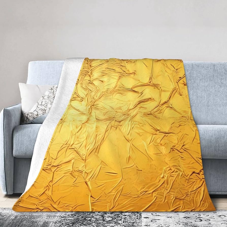 Amazon｜ゴールド 毛布 フランネル ブランケット おしゃれ 柔らかい