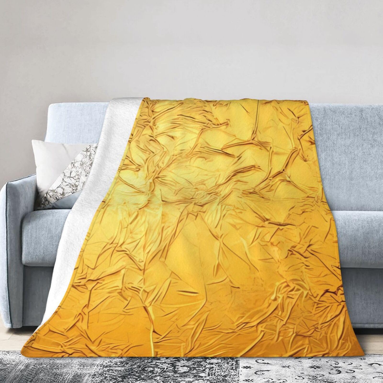Amazon｜ゴールド 毛布 フランネル ブランケット おしゃれ 柔らかい