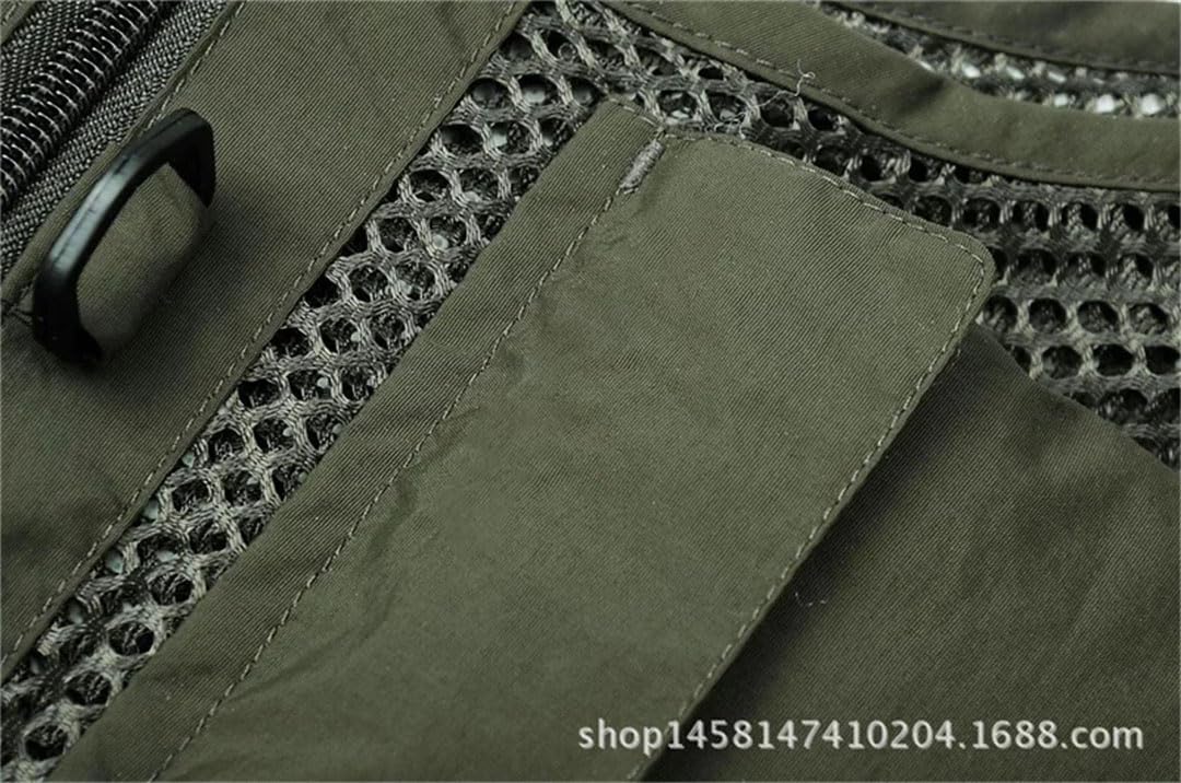 Gilet da uomo in rete US Outdoor Light Impermeabile Quick-Dry Cargo Safari Pesca Fotografia Gilet Giacca
