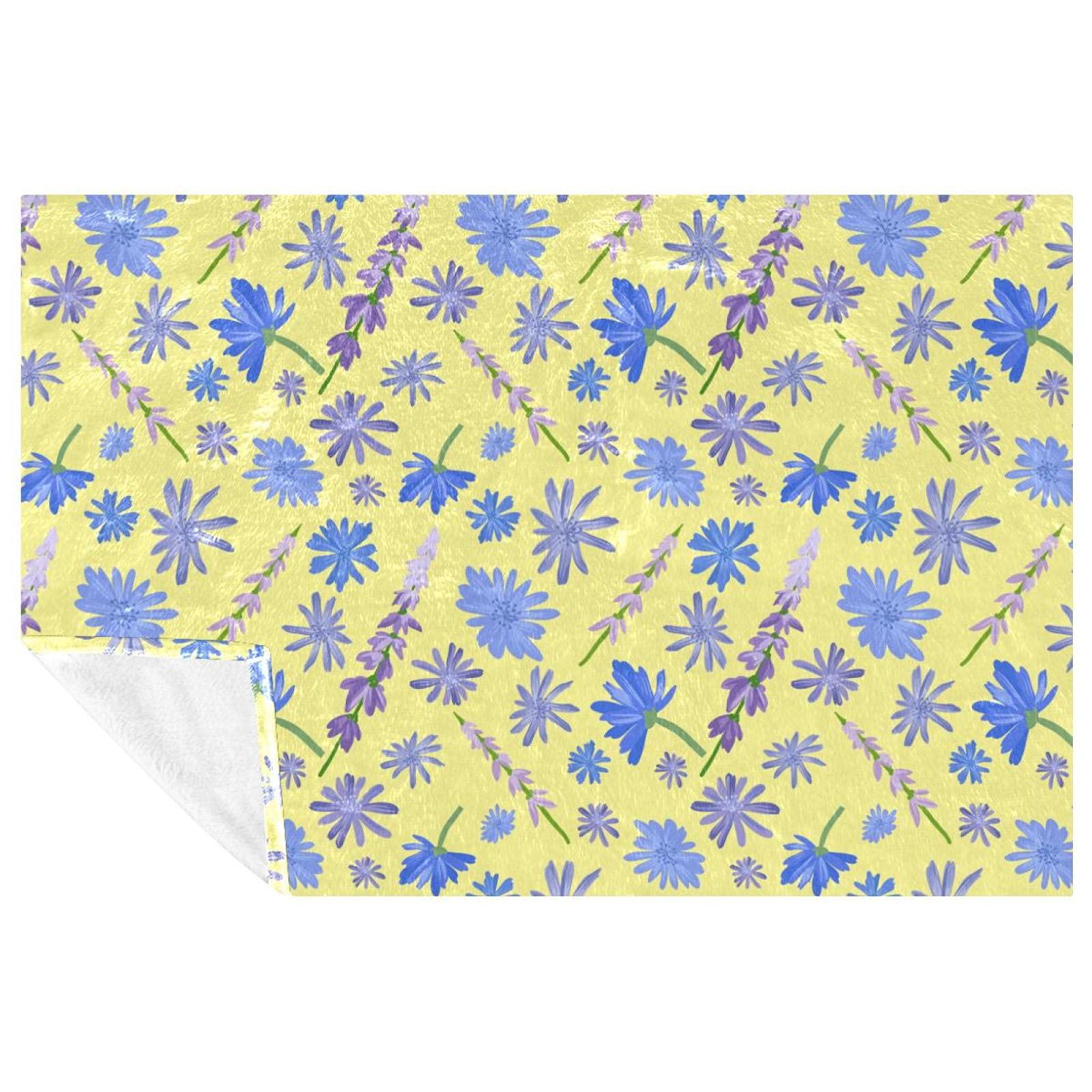 Couverture chaude fleurs sauvages pour rester au chaud sur le canapé
