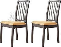 Vista 1 de Dimatic Juego de 2 fundas de asiento para silla, de piel sintética, impermeables, fundas elásticas para sillas de comedor, fundas protectoras