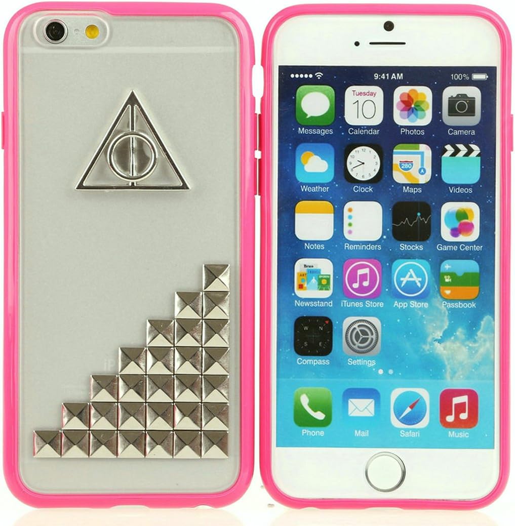 USBerry iPhone 6 Plus Cover Polycarbonate TPU DIY Transparent Back Shell Handmade Cell Phone Case for iPhone 6 5.5 Red Case