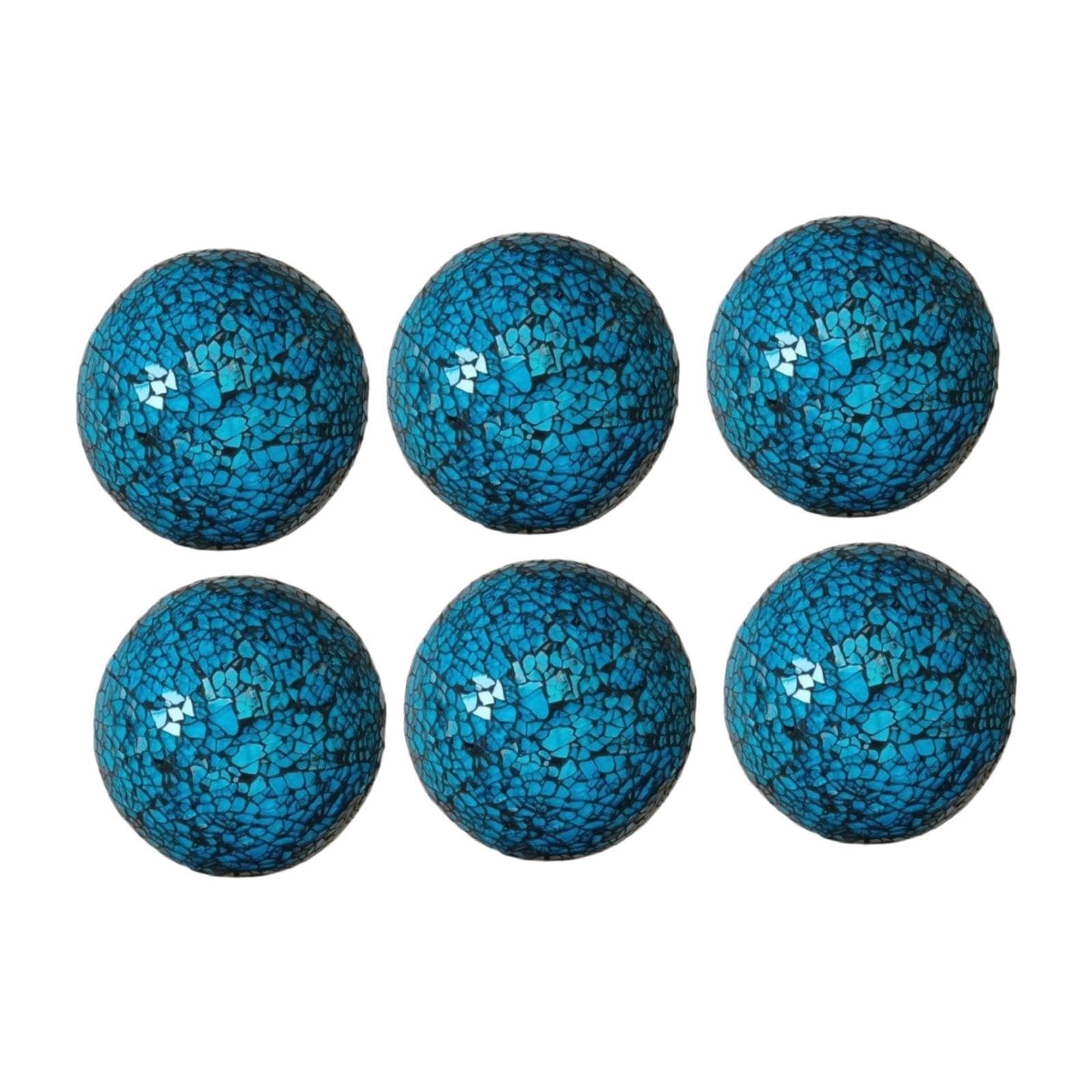 Bolas decorativas para jarrones centros de mesa y chimeneas juego de esferas de vidrio azul