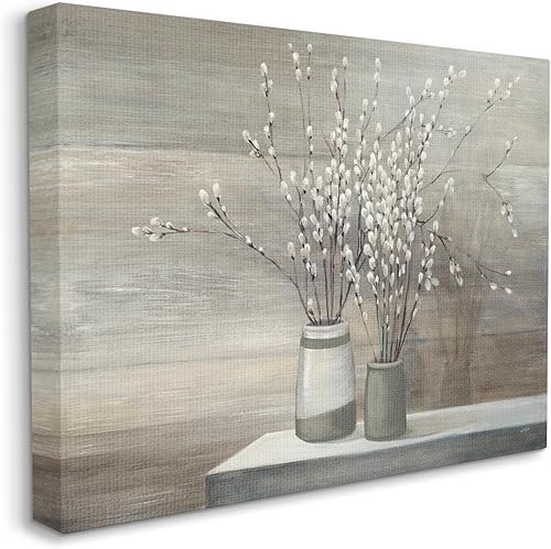 Stupell Industries Pussy Willow Still Life XXL - Lienzo decorativo para pared, fabricado con orgullo en Estados Unidos, 30 x 40 pulgadas, diseño por