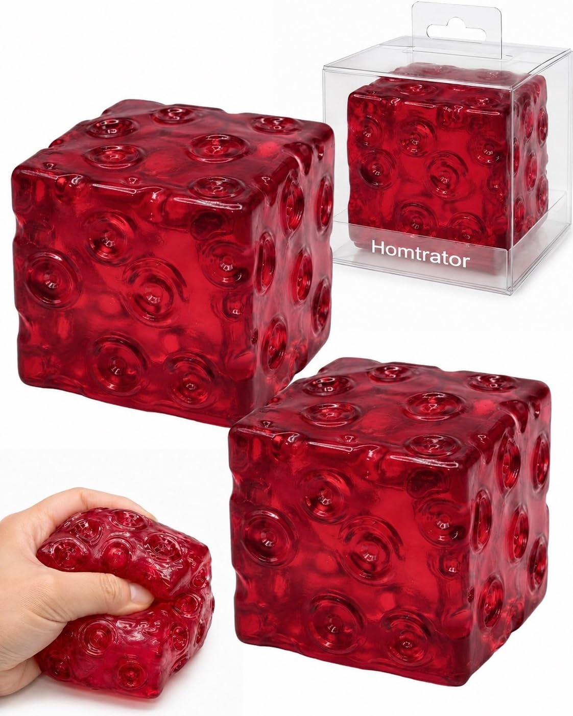 Red Wine Cheese Squishy, Jumbo Jelly Stress Fidget Toy