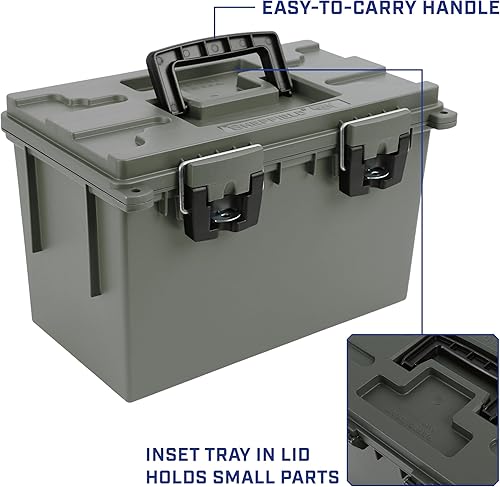 Miniatura 144 de Sheffield 12632 - Caja apilable para munición calibre .30, resiste al agua y al polvo, con cerradura y asa, para equipo de caza, suministros