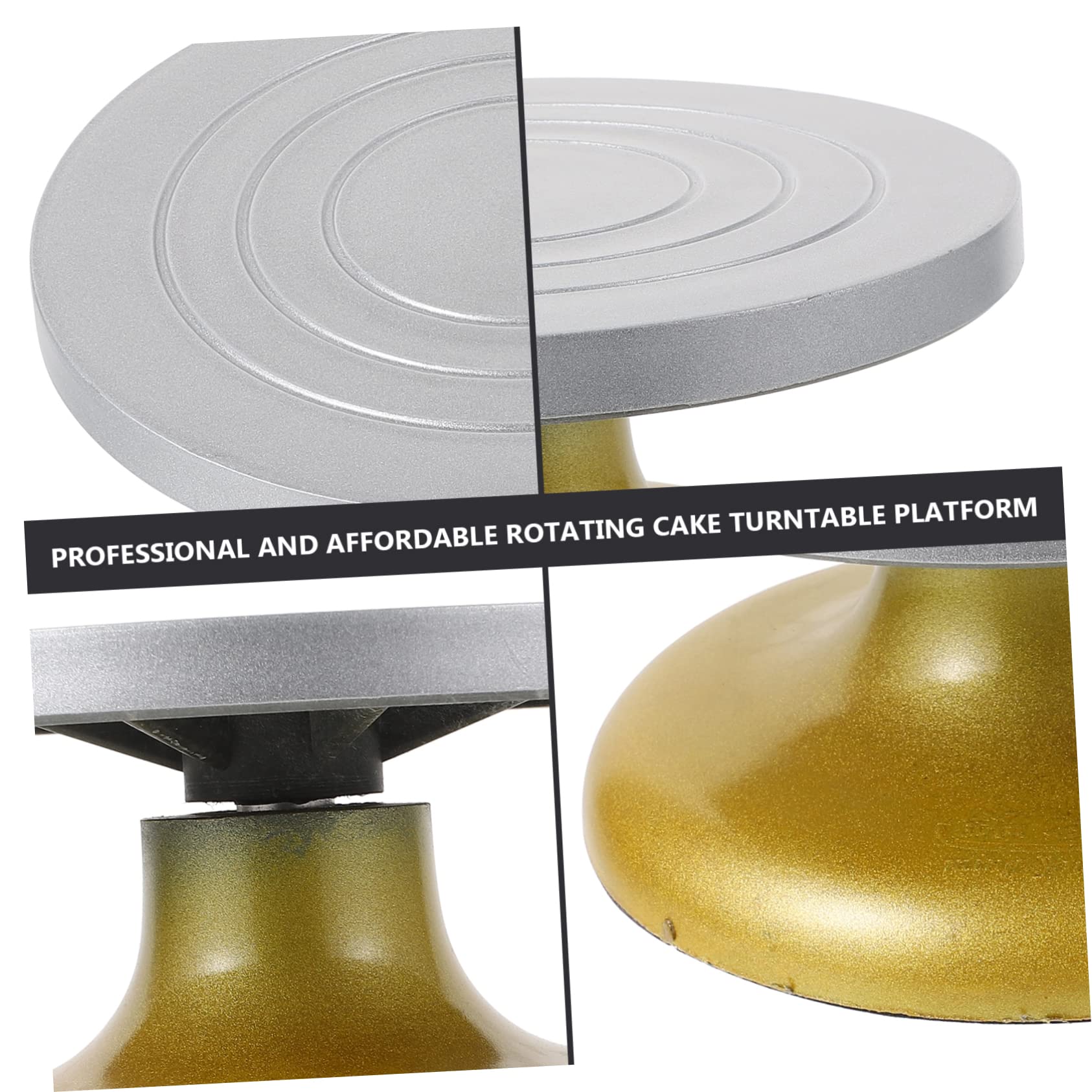 PRETYZOOM Drehteller für Kuchen 22, 5cm Verdickt aus Kunststoffstahl | Lagerverbindung, Stabil und Gleichmäßig, für Torten Dekorieren, Backzubehör für Tortendekoration