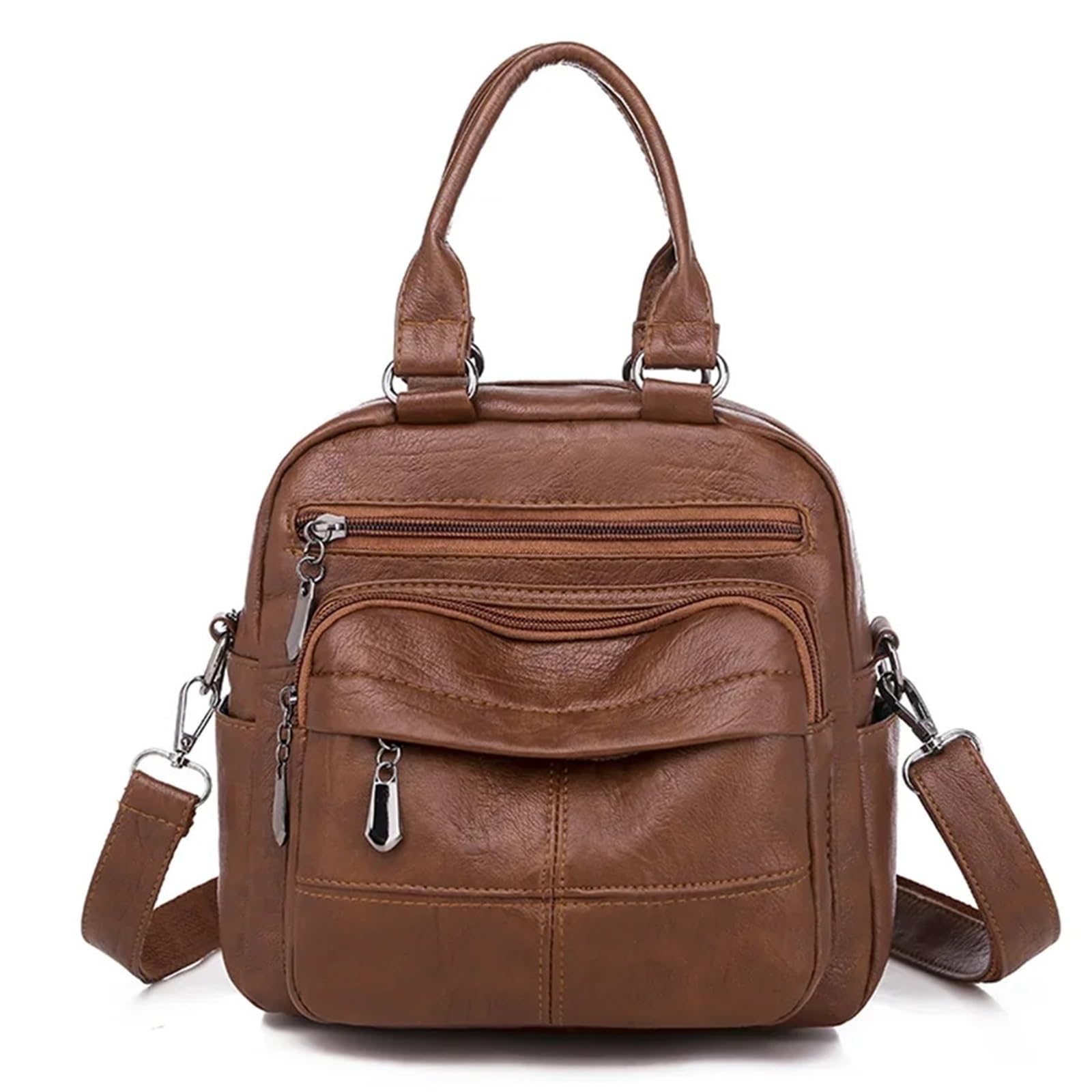 Mochilas de piel para mujer Mochilas de mujer vintage con muchos bolsillos