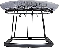 Vista 4 de Household Essentials Tabla de planchar de mesa con soporte para plancha y colgador de puerta Estación de planchado plegable compacta