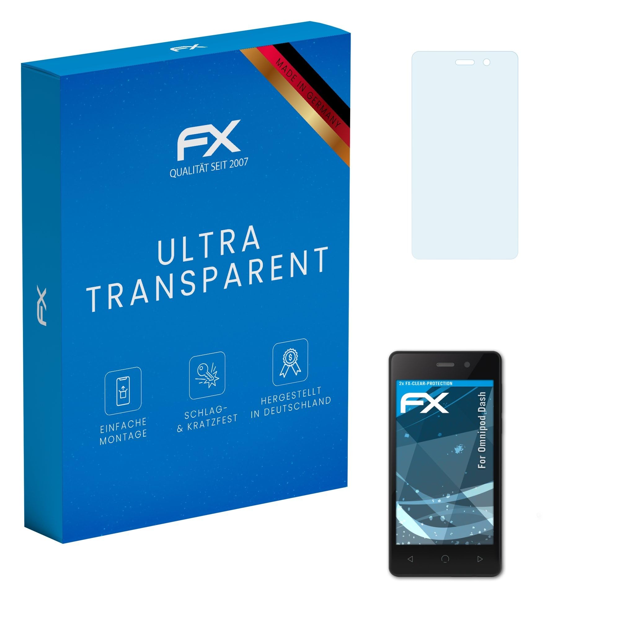 atFoliX Screen Protection Film compatible with Omnipod Dash Screen Protector, ultra-clear FX Protective Film (2X)