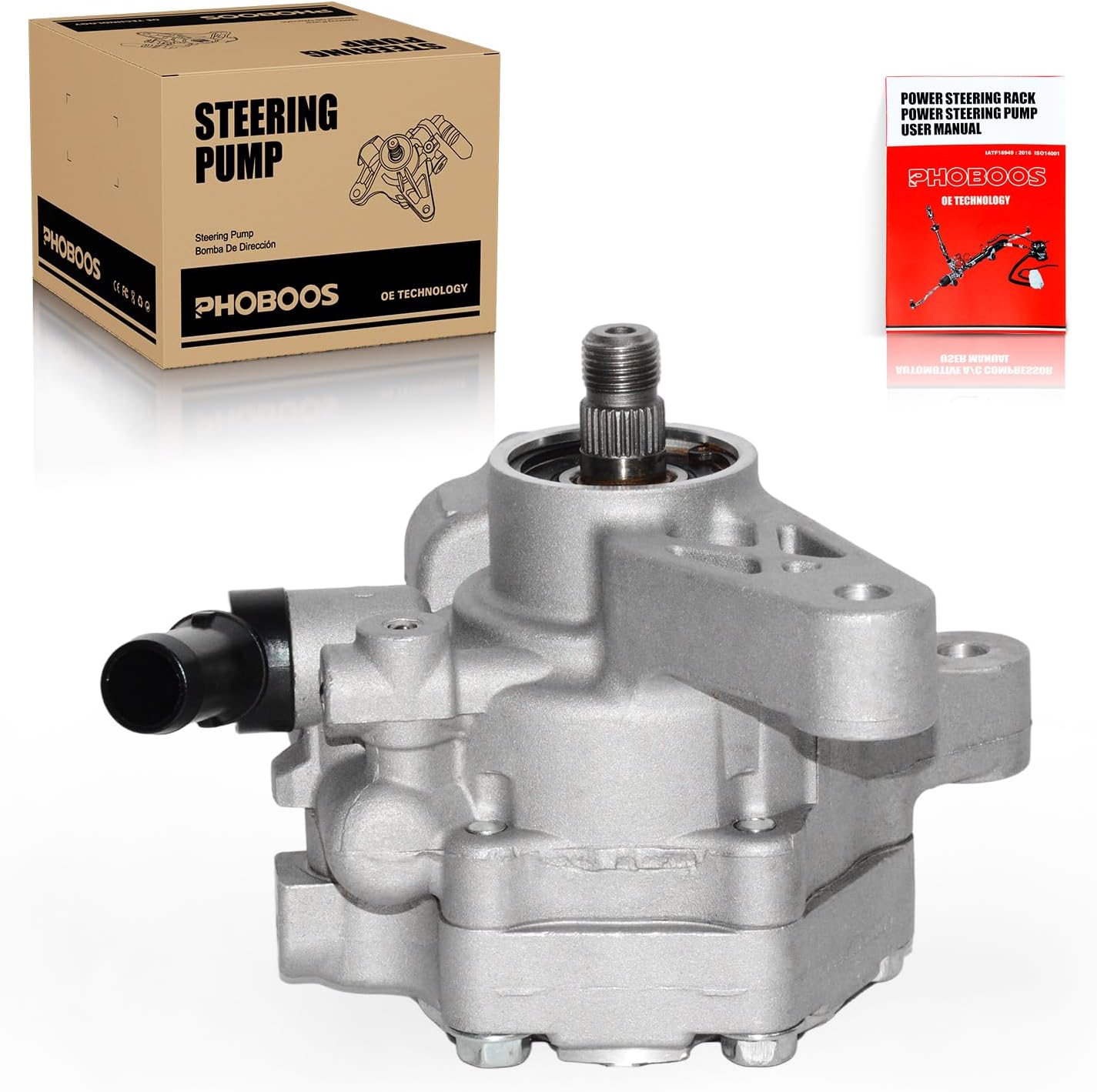 PHOBOOS Power Steering Pump Compatible with Acura EL 2001-2005 & Honda Civic 2001-2005, L4 1.7L, Ref. 96-5267