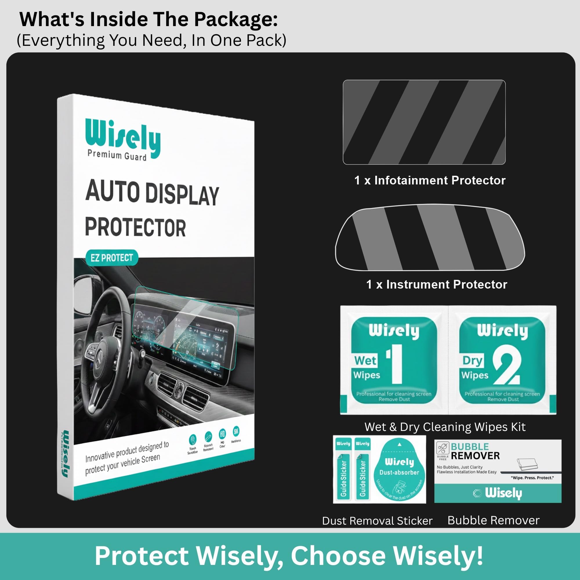 Wisely 2Pcs - Screen Guard for HYUNDAI i20 N-LINE (2024-2026+) Car 10-Inch Display Infotainment System + Instrument Cluster Meter Protector - Stereo Accessories - Touch Responsive - HD Clear — Amazon image 7