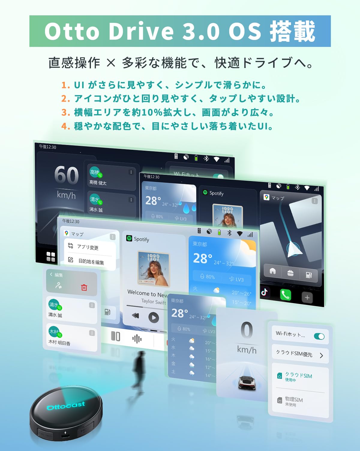 Amazon.co.jp: 【公式】Ottocast P3 Pro オットキャスト OttoAibox P3