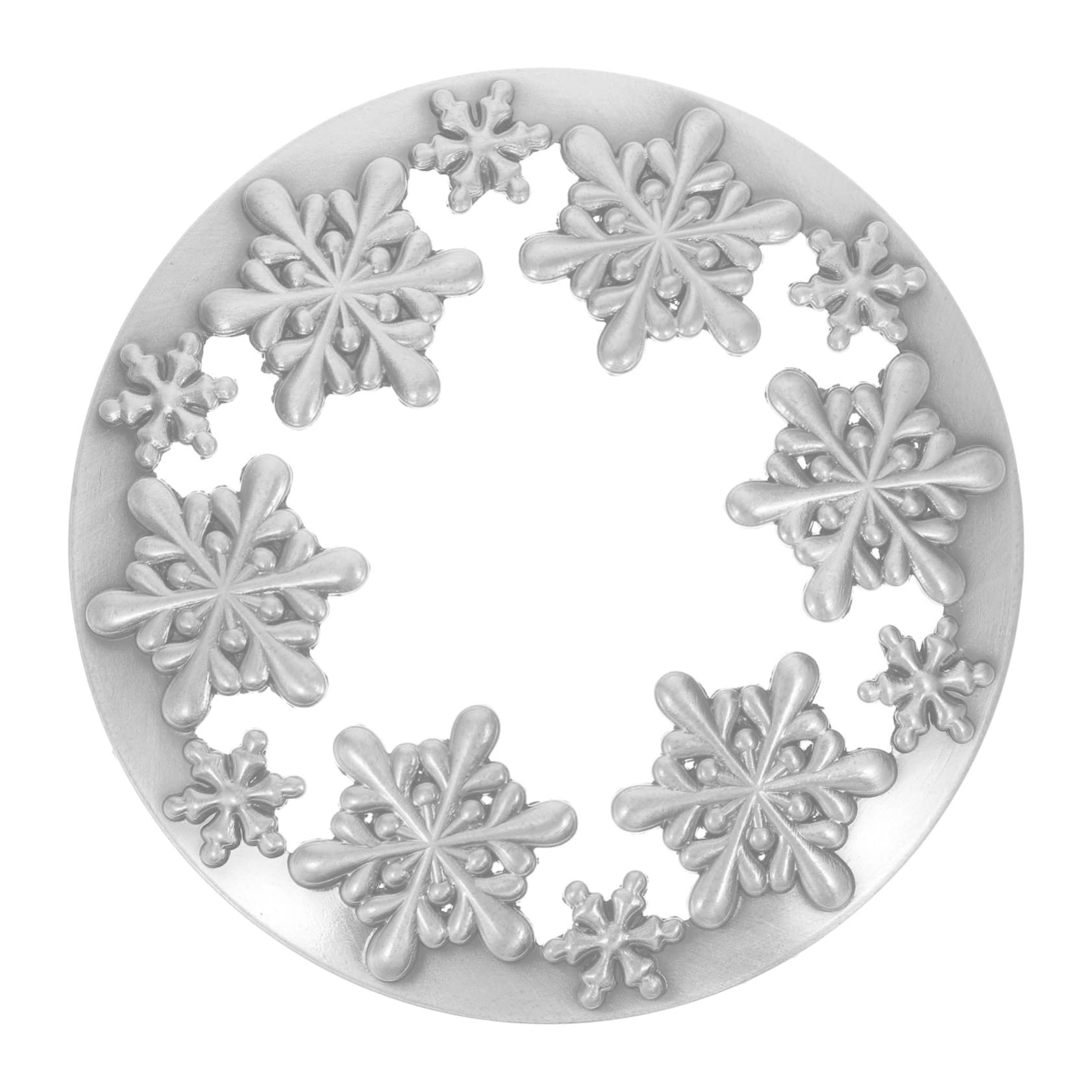 DOITOOL 1pc Smart Cover Christmas Decor Candle Topper Lid Candle Holder Candle Covers for Jar Candles Xmas Cup Candle Jar para for Candles Decor Silver Zinc Alloy