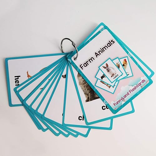 Miniatura 8 de Zwttey - Juego de 18 unidades de animales de granja, regalos para niños, tarjetas flash en inglés, tarjeta de bolsillo, educativo, aprendizaje para