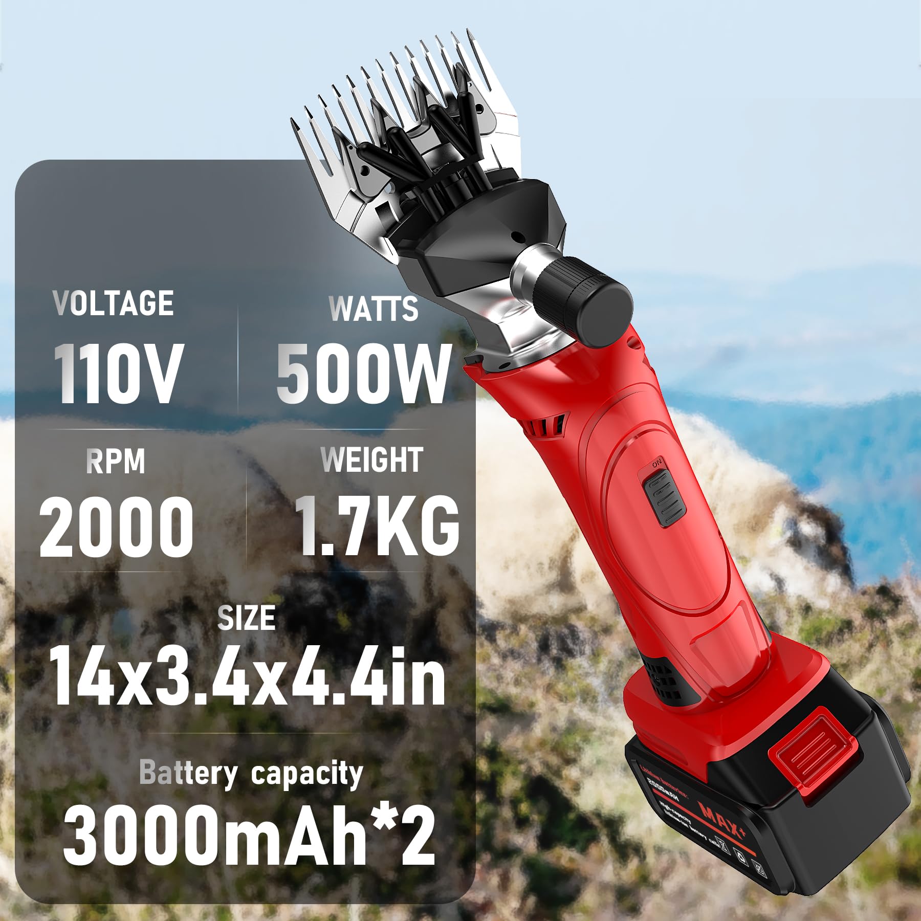 Amazon.com : GDJOB Cordless Sheep Shears, 300W Lithium Battery