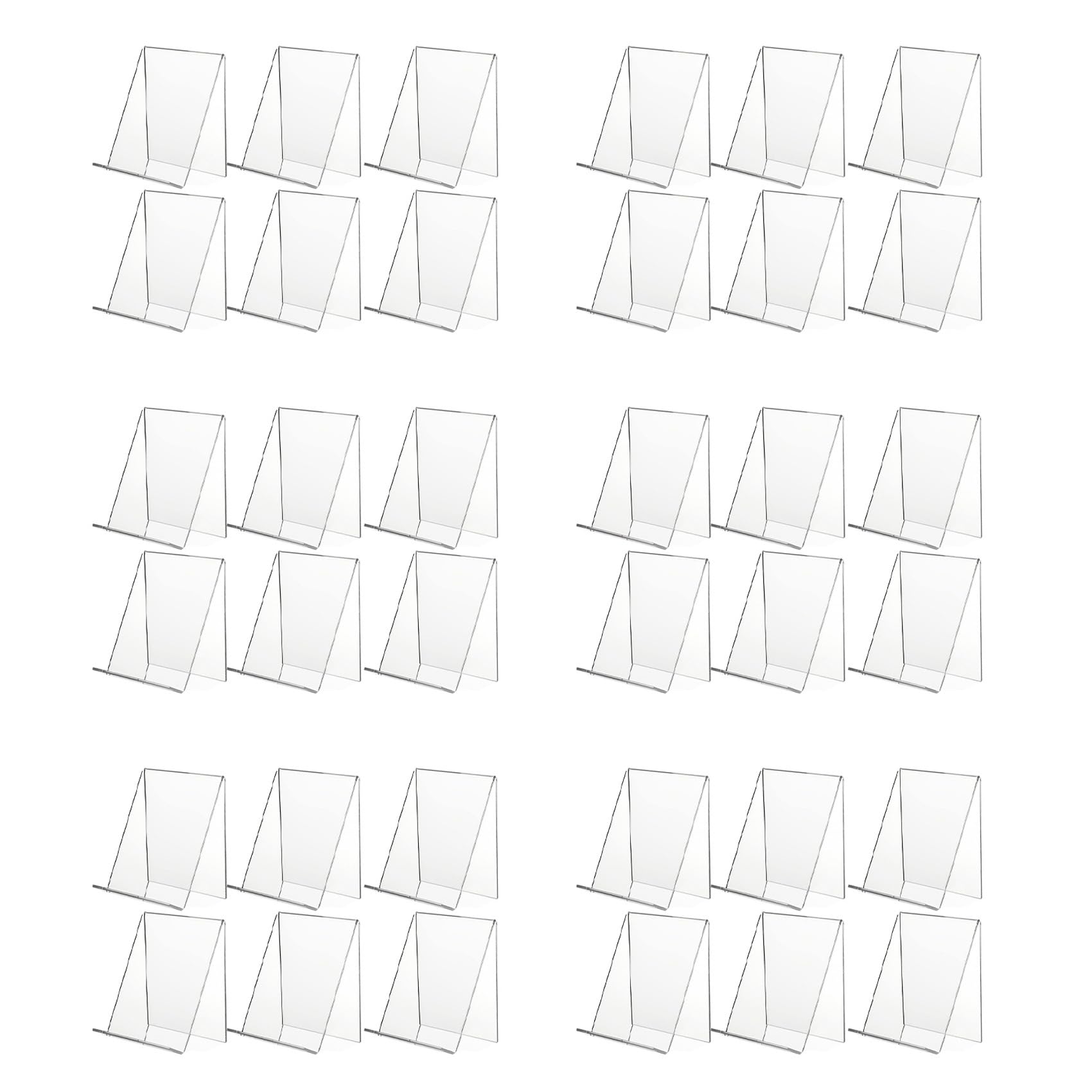 Hndhbfgrt 18 Pack Acrylic Book Stand,Clear Acrylic Display Stand, Clear Holder for Displaying Pictures,Jewelry,Watch Display Stand