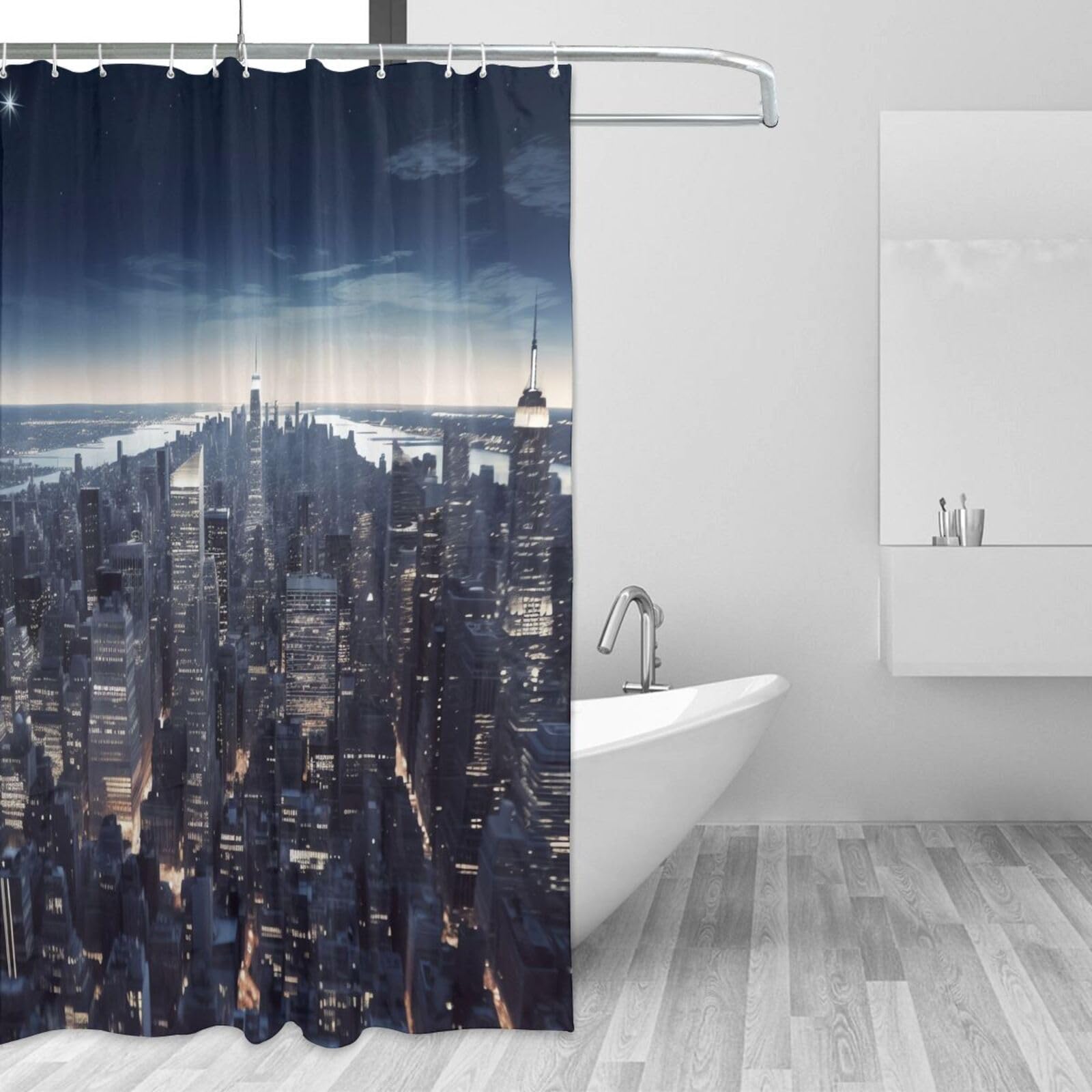 Rideau de douche New York pour relooker une salle de bain urbaine