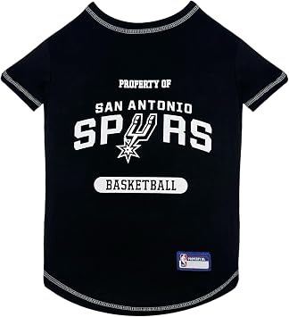 Pets First NBA Licensed Hoodies & T-shirt for Dogs & Cats, SAN Antonio Spurs, Large