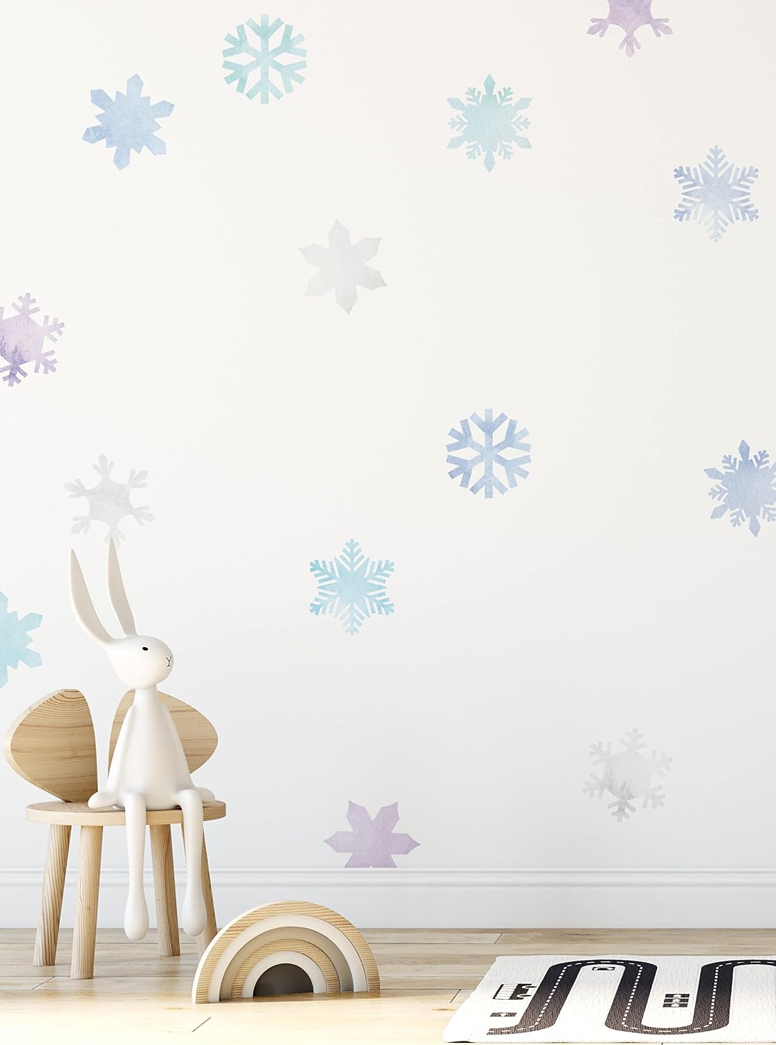 Frozen Winter Snowflakes Peel and Stick Wallsticker (Multi)