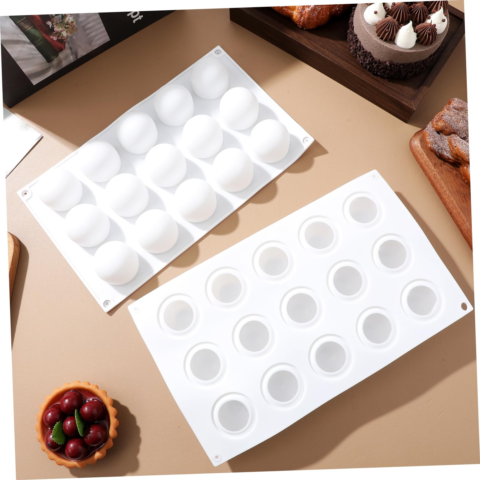 Gatuida 2pezzi Silicone Per Per Dolci Antiaderente Per e Cioccolatini Per e Celebrazioni e Facile Usare