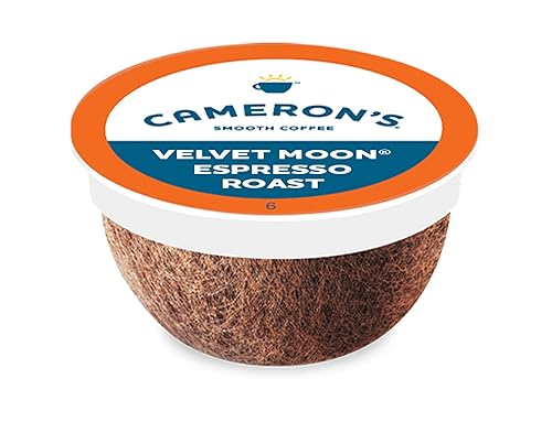 Cameron's Coffee Cápsulas de una sola porción, terciopelo luna, 12 unidades (paquete de 1)