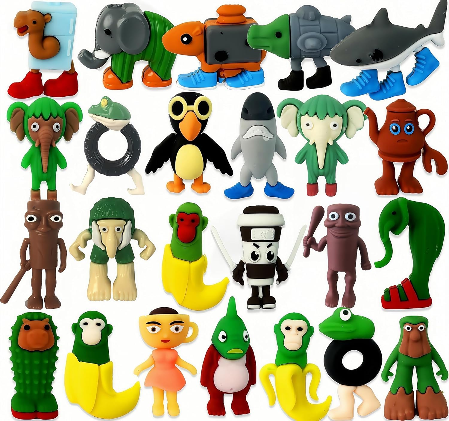 GiantGo 25PCS Tralalero Tralala Toys, Tung Tung Sahur & More