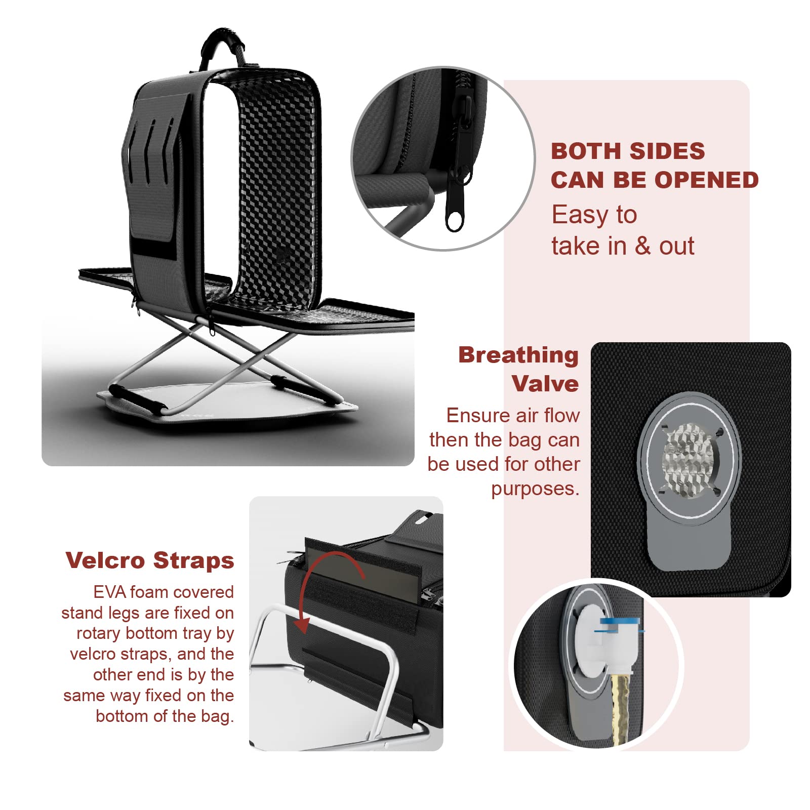 wine box cooler bag with stand