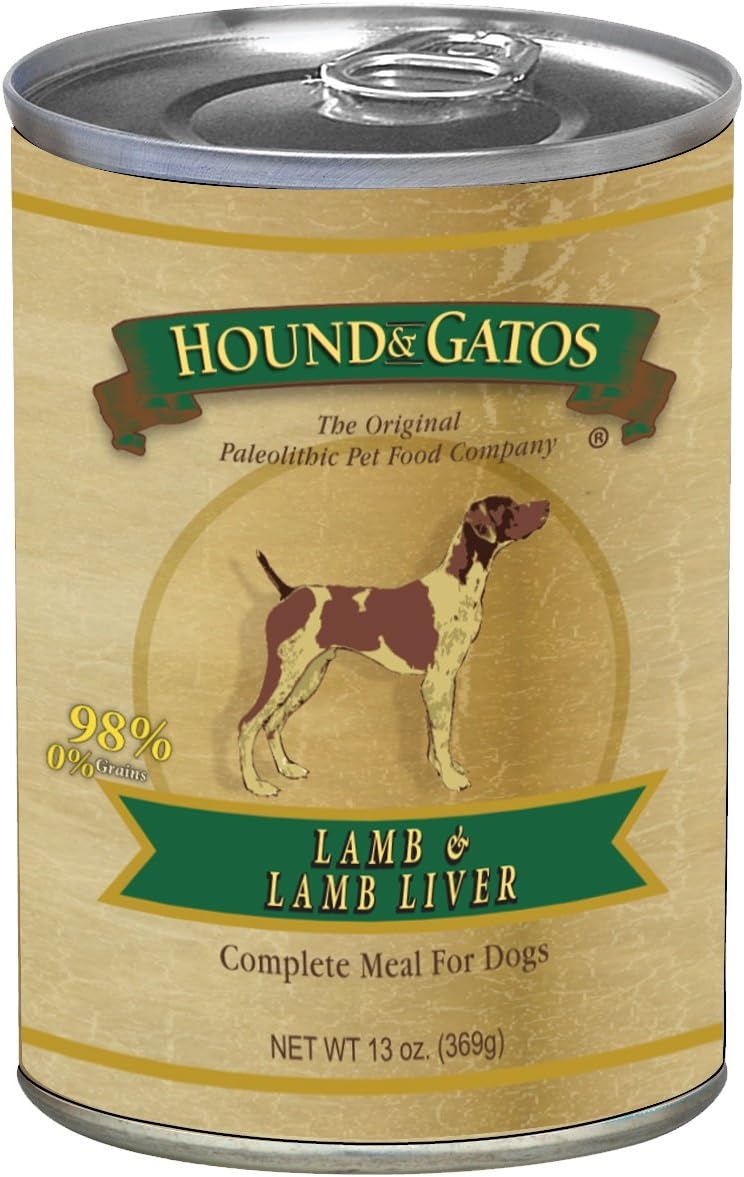 Hound & Gatos Pet Food Lamb Formula Canned Dog Food, 13 Oz., 12-Pack