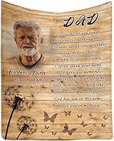 Vista 78 de Custom Memorial Blankets with Photo to Your Loved One's Memory, Memory Lane in Loving Memory Photo Blanket to Remind You of Your Beloved Ones 40x50