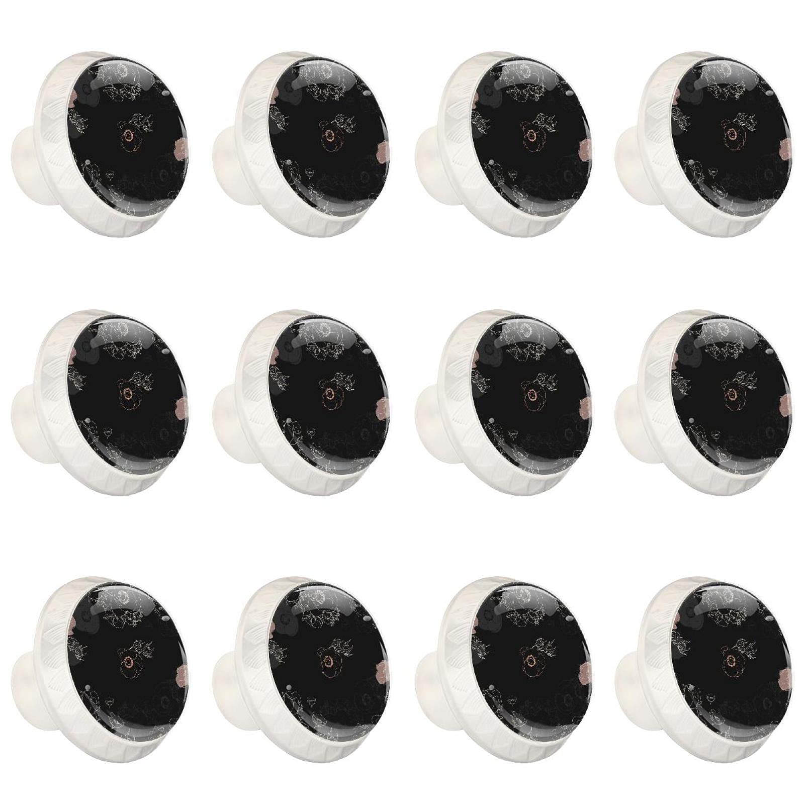Boutons d'armoires de cuisine poignée tiroir commode meuble rond lot de 12