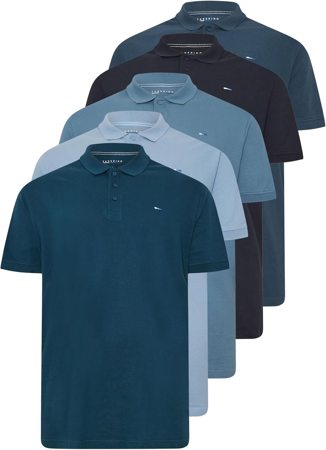 BadRhino Big & Tall 5 Pack Men's Polo Shirts Orange