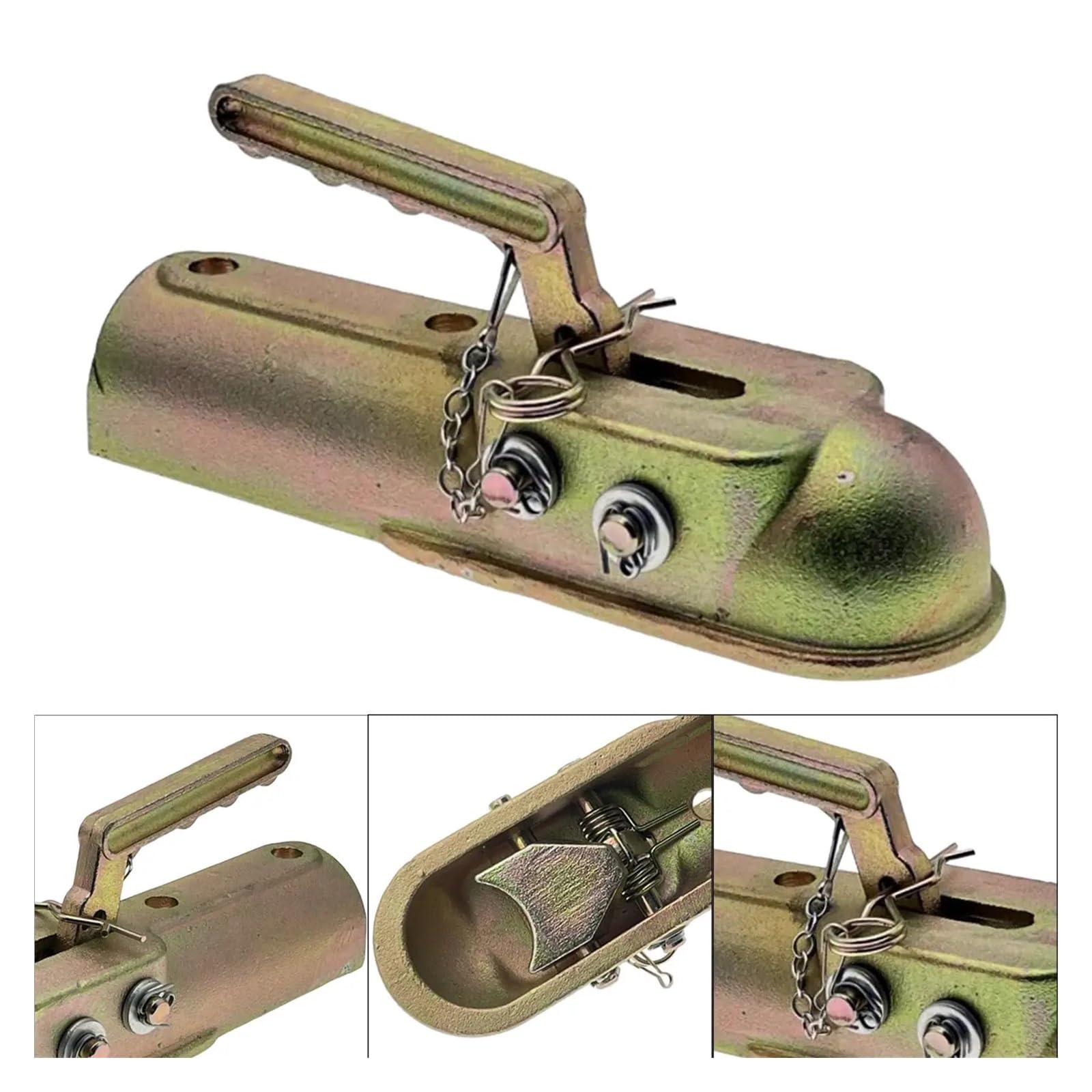 Enganche de remolque Componentes Del Acoplador De Remolque Recto, Acoplador De Bola De Enganche De Remolque De Canal De 2,17 Pulgadas For Remolcar Piezas De Reparación De Vehículos RV Alta capacidad d