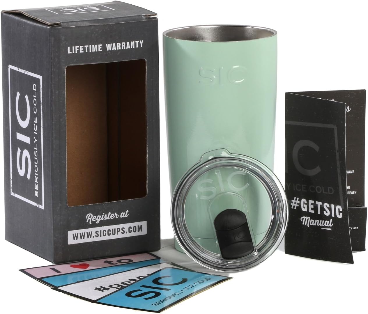 SIC (Seriously Ice Cold) Insulated Tumbler, Mint, 20oz.