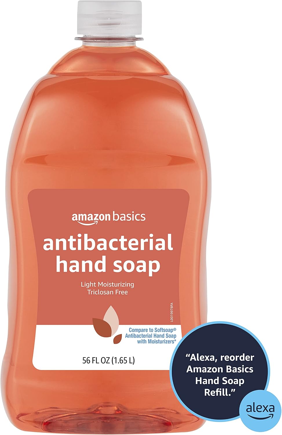 Amazon Basics Antibacterial Liquid Hand Soap Refill, Light Moisturizing, Triclosan-Free, Citrus, 56 Fl Oz (Previously Solimo)