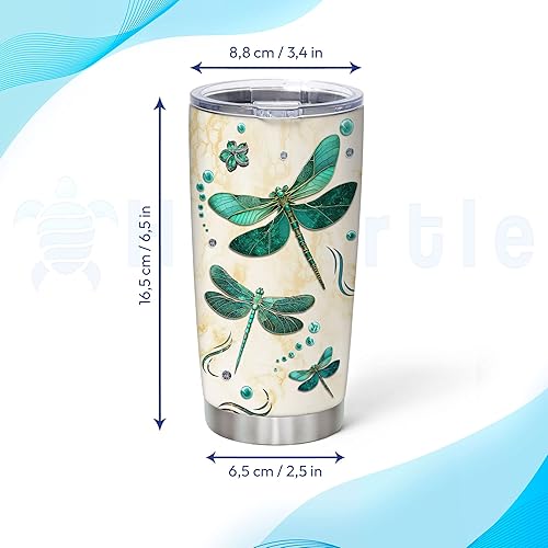 Miniatura 3 de Hyturtle Regalos personalizados para los amantes de la libélula  Cumpleaños  Estampado de libélula  Vaso de acero inoxidable con nombre