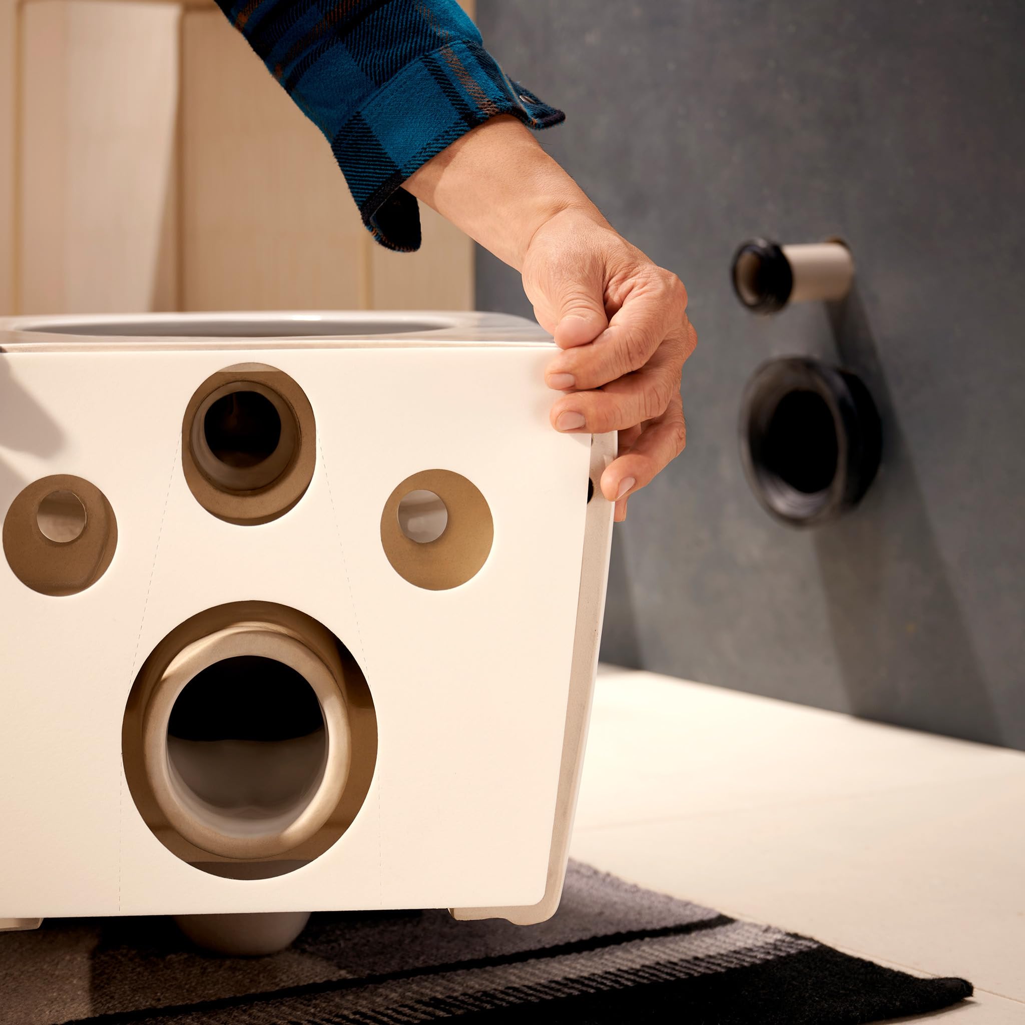 hansgrohe Anschlussgarnitur universal für Wand WC, universeller Anschluss für wandhängende Toiletten, 60330000