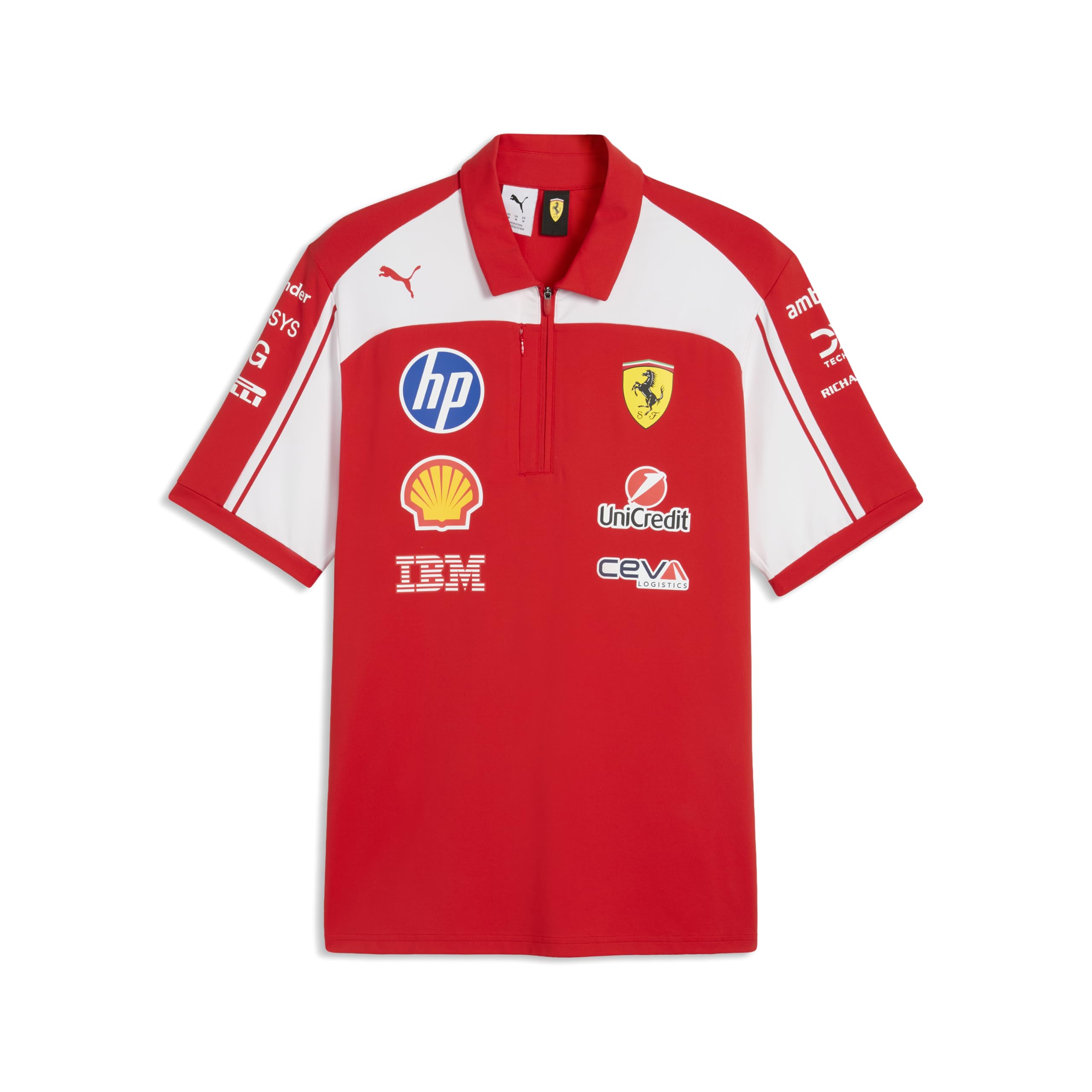 PUMA Scuderia Ferrari F1 2026 Polo Team Uomo - Authentic con Confezione Regalo - Rosso