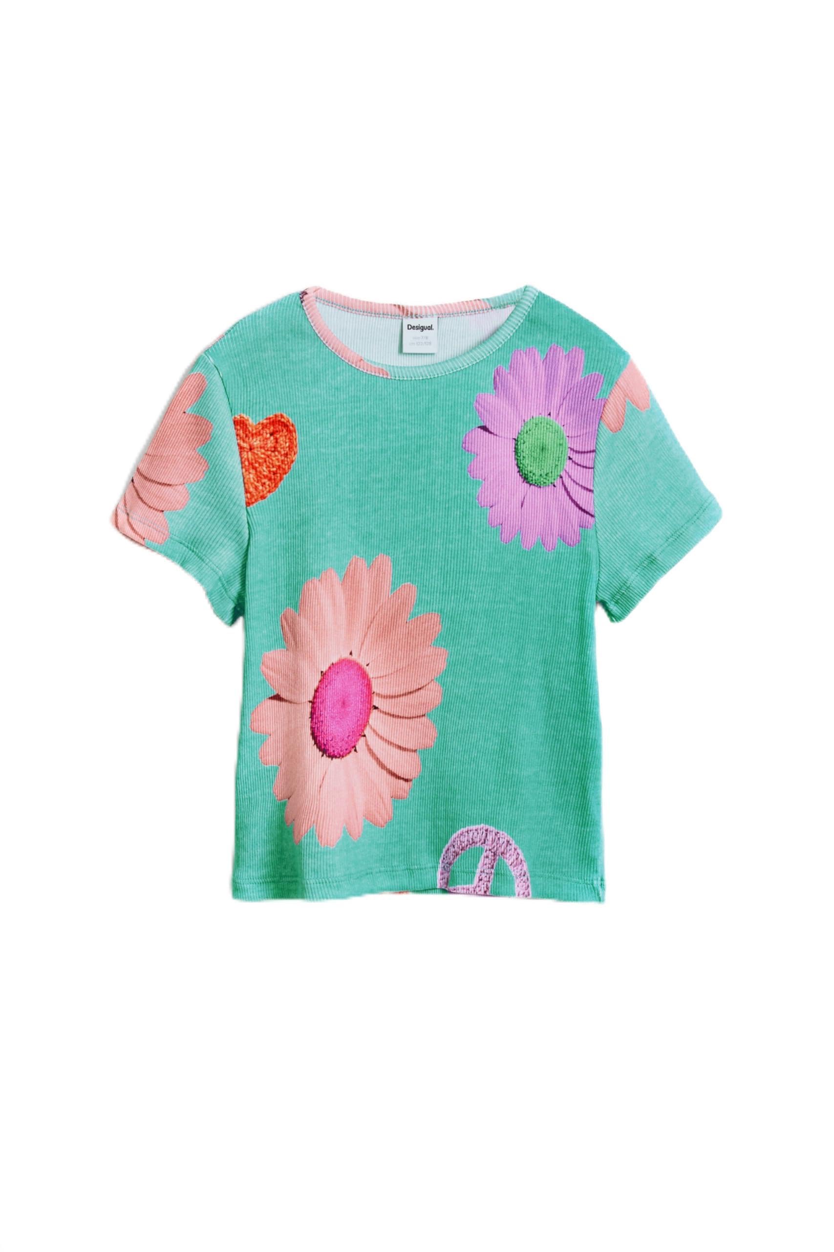 Desigual Unisex Blau Kinder 25Sgtk18 T-Shirt, Blue, 13/14