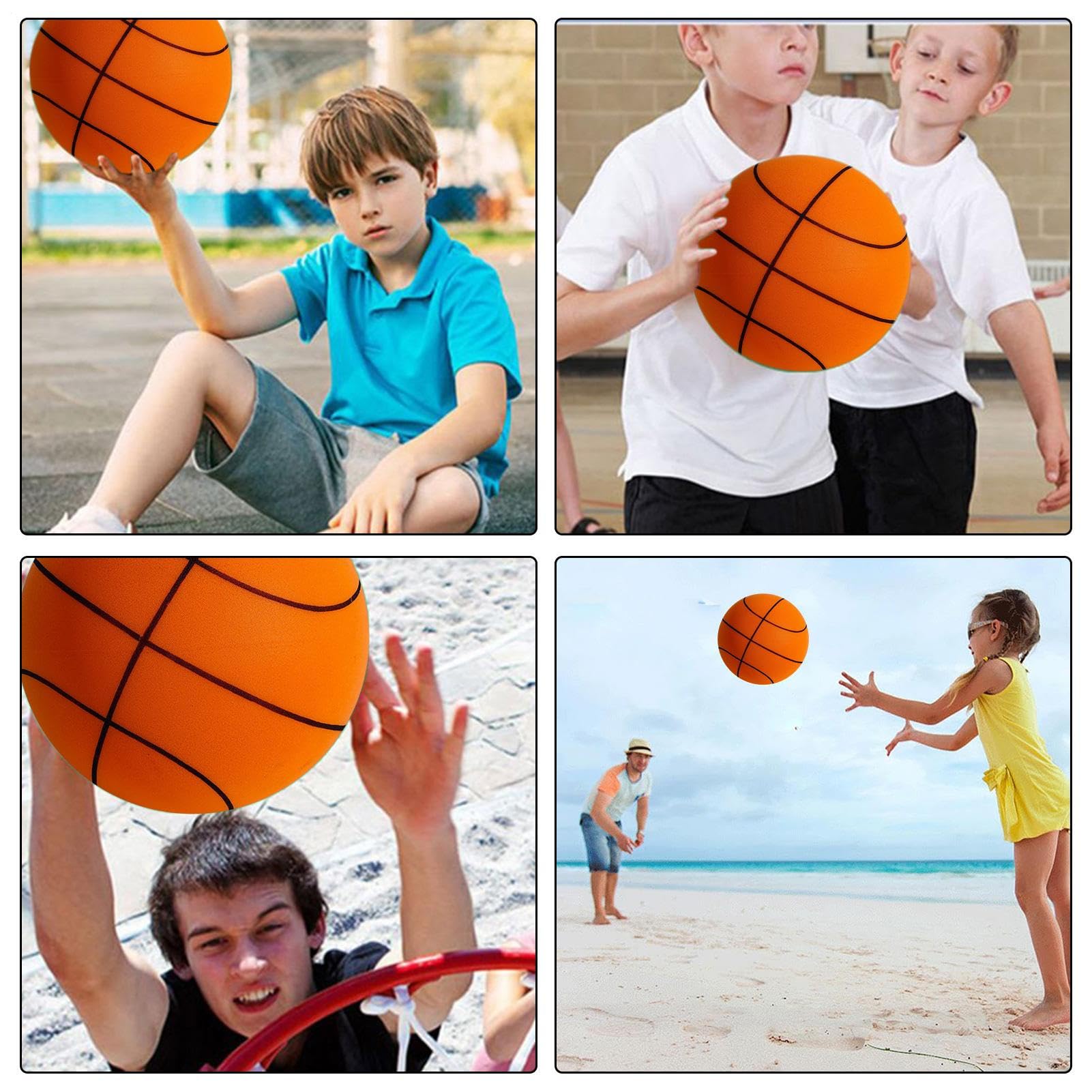 Pallacanestro silenziosa,Palline silenziose Palla silenziosa per | interni leggera e sicura | Regalo di pallacanestro resistente agli urti per bambini Adulti per palestre Patii Sale