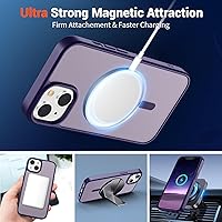 Vista 368 de SUPFINE Funda magnética para iPhone 11 (compatible con MagSafe) (protección contra caídas de grado militar), translúcida mate a prueba de golpes