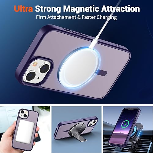 Miniatura 368 de SUPFINE Funda magnética para iPhone 11 (compatible con MagSafe) (protección contra caídas de grado militar), translúcida mate a prueba de golpes