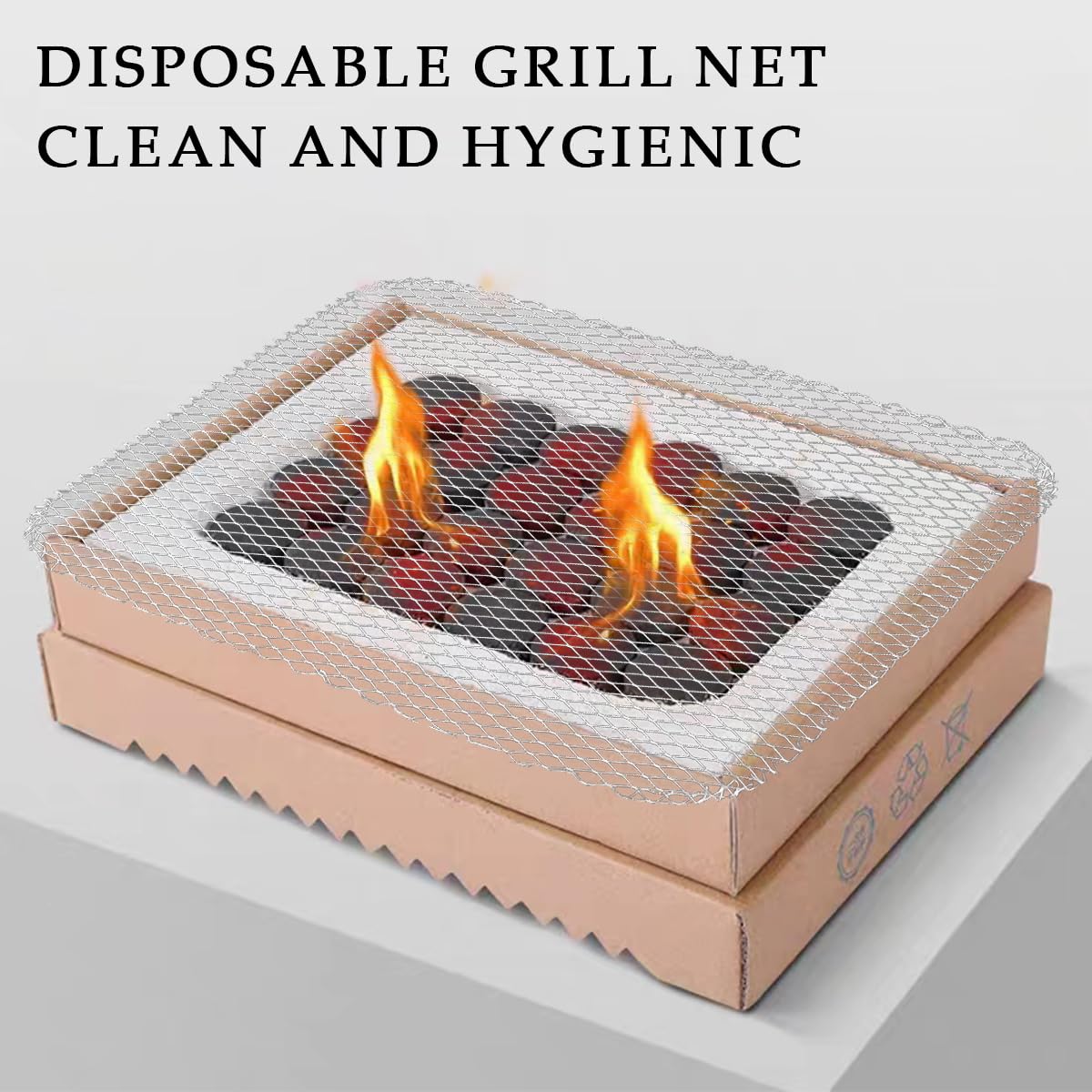 10Pcs Einweg BBQ Grill Mesh Mat Aluminium Antihaft Kochen Gitter Gitter Pad Backen Werkzeuge Outdoor BBQ Zubehör für Outdoor Camping Grillen Picknicks Hinterhöfe