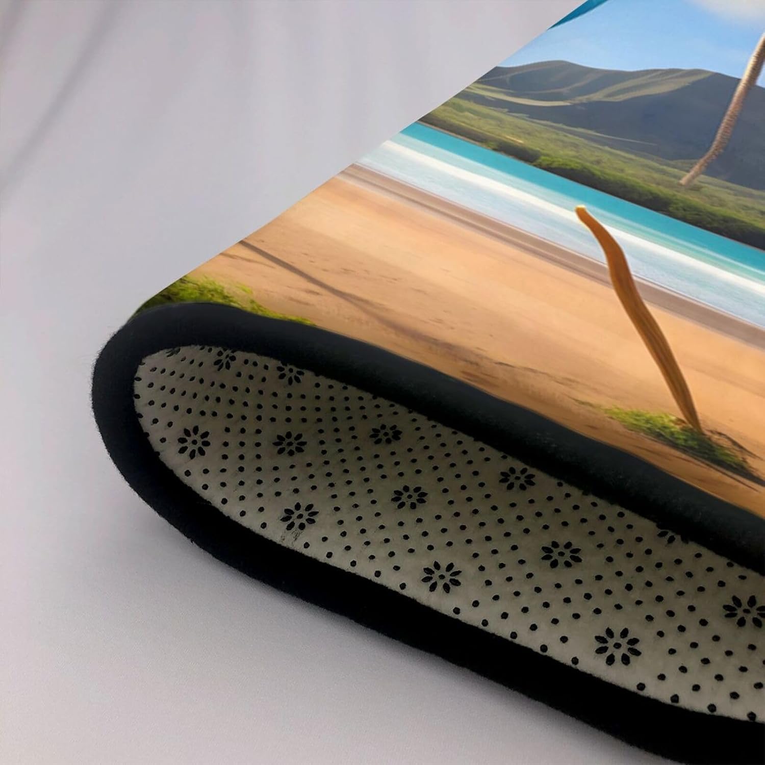 Hawaii Hot Air Balloon Printed Flannel Floor mat 80x58 inches for Bedroom, Living Room, Study Room Decorative Carpet