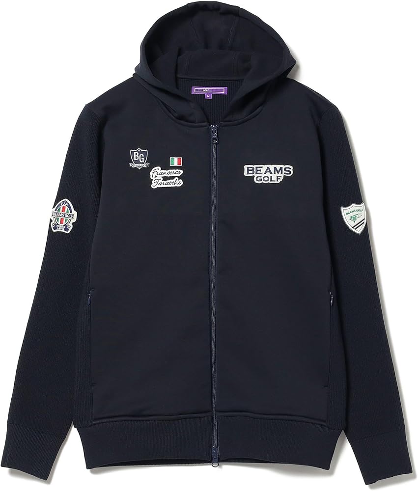 BEAMS GOLF タラッティ コーデュラ裏フリース ニットパーカー Amazon.co.jp: [ビームスゴルフ] L/Sニット PURPLE LABEL タラッティ