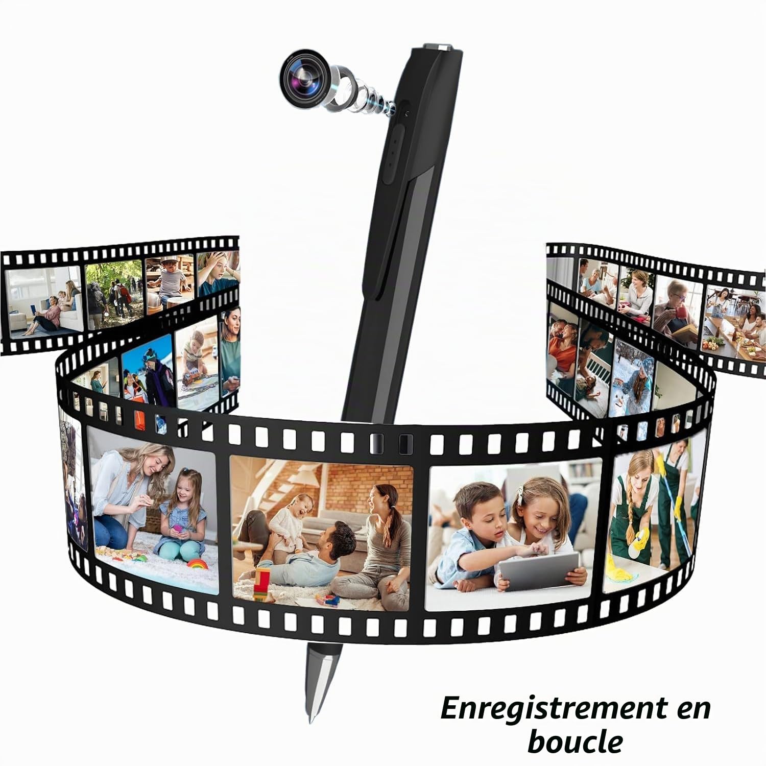 SHMIZZ Mini Caméra Espion Cachée Camouflée Stylo HD 1080P Mini Stylo Plume Caméra Cachée avec microSD 32 Go Portable Appareil Photo Pen Enregistreur de Photo et Vidéo