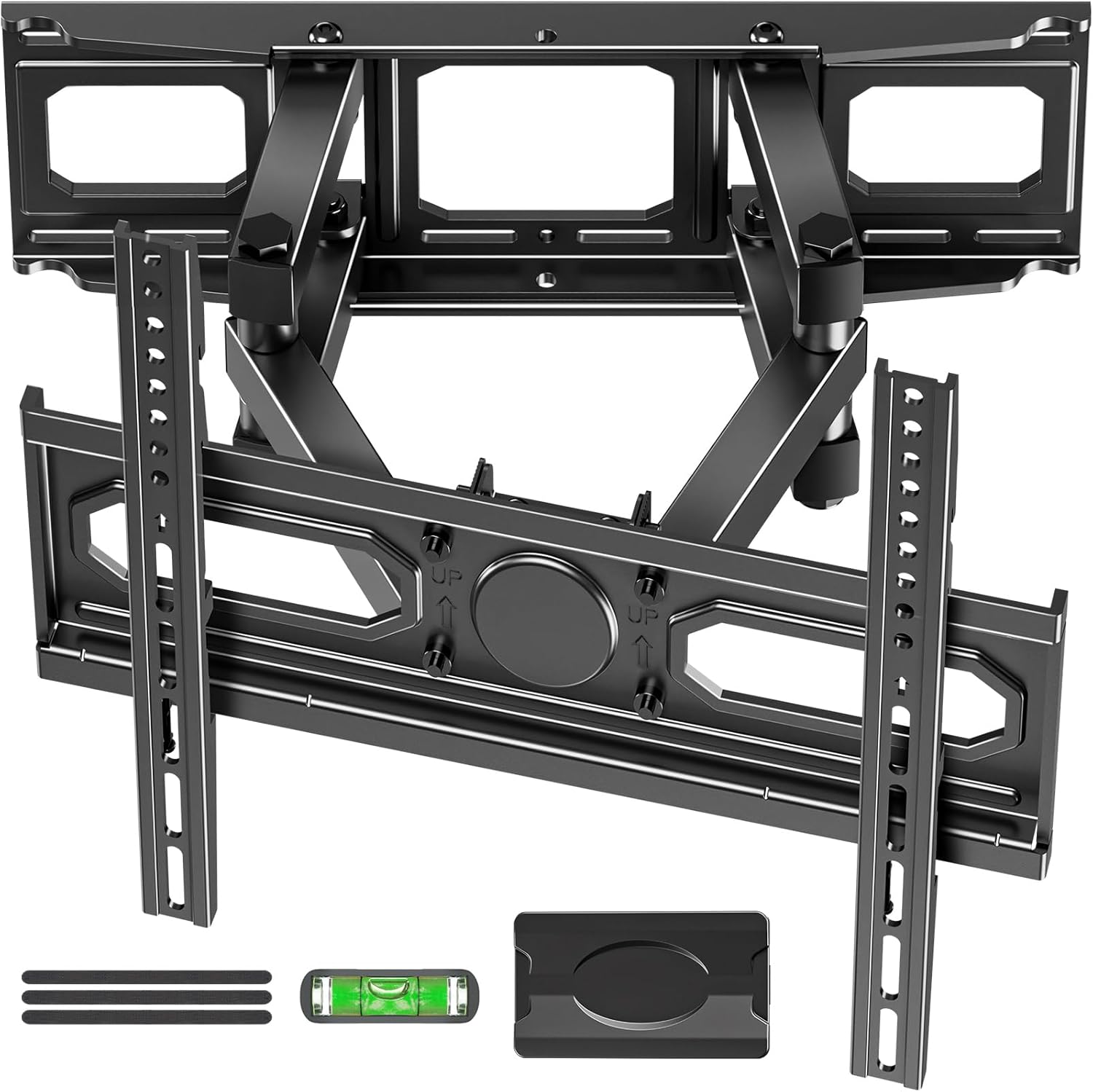 (Incomplete)EconoMe TV Wall Mount for Most 26-65 inch tvs, Full Motion TV Mount Swivel and Tilt, Wall Mount Bracket Max VESA 400x400mm, Holds up to 99 lbs, Fits 12” 16\" Wood Studs. 26''-65'' TV