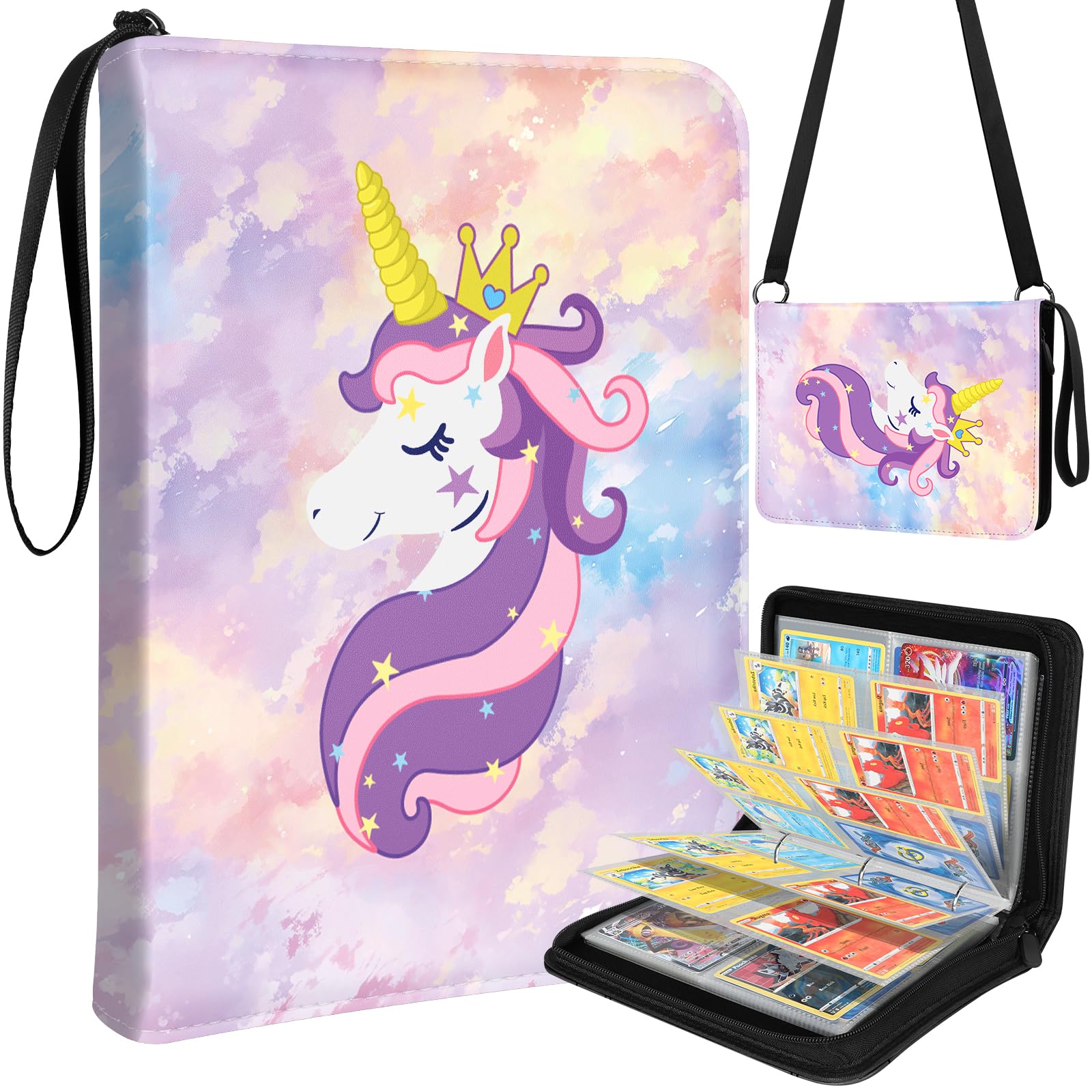 Lotadilo for Card Binder with 440 Pockets 4 Pocket - Trading Card Collection Album Folder for Kids Girls Men Boys Teens for Sports Cards Game Cards