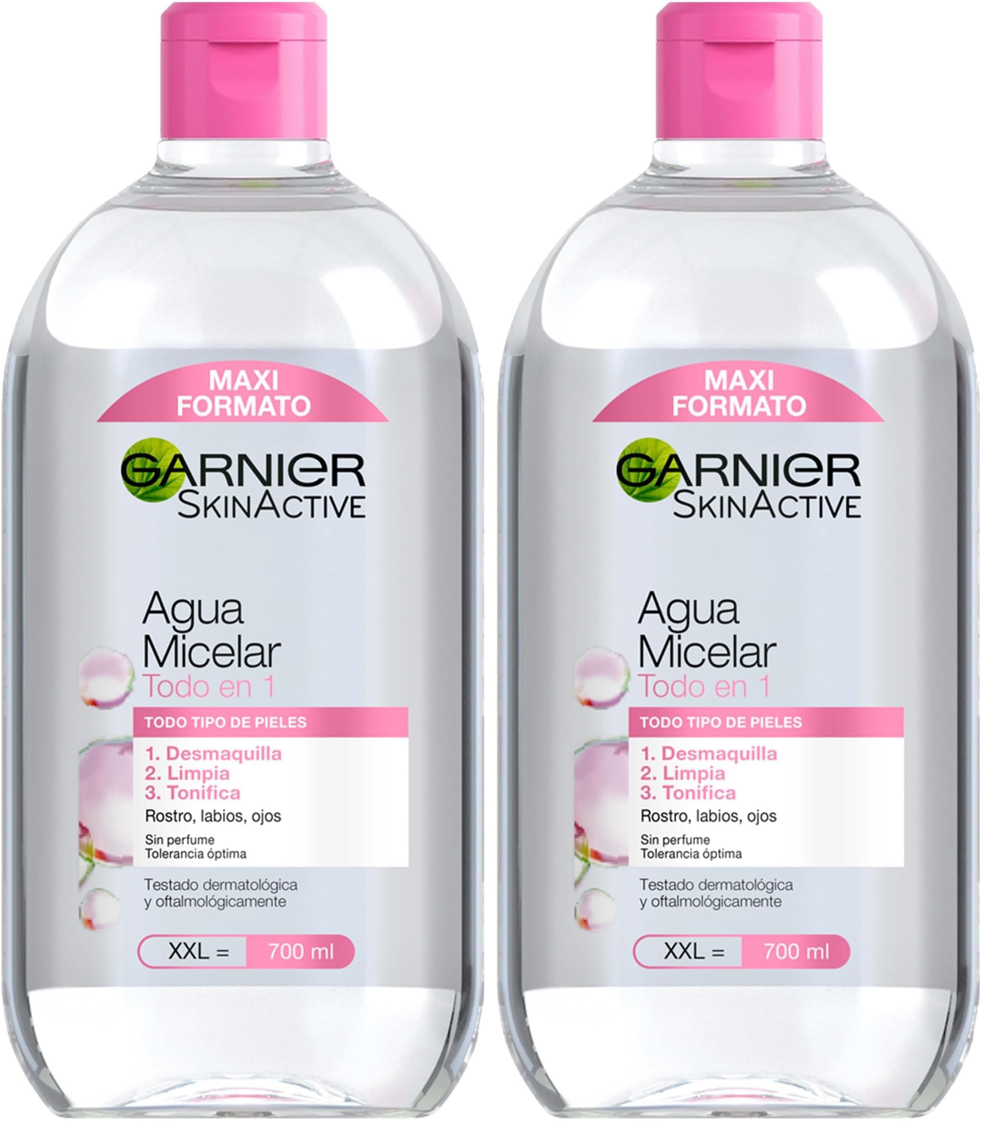 Garnier Skin Active, Agua Micelar Clásica Todo en Uno, Desmaquillante, Limpiador Facial, Limpia Rostro, Labios y Ojos, Sin Aclarado, para Todo Tipo de Pieles, Formato Maxi, 700 ml — view 11